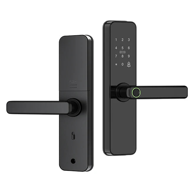 Tuya Smart Door Lock Wifi Electronic with Biometric Fingerprint/IC Card/Password/Key Unlock/Remote Control/USB Emergency Charge