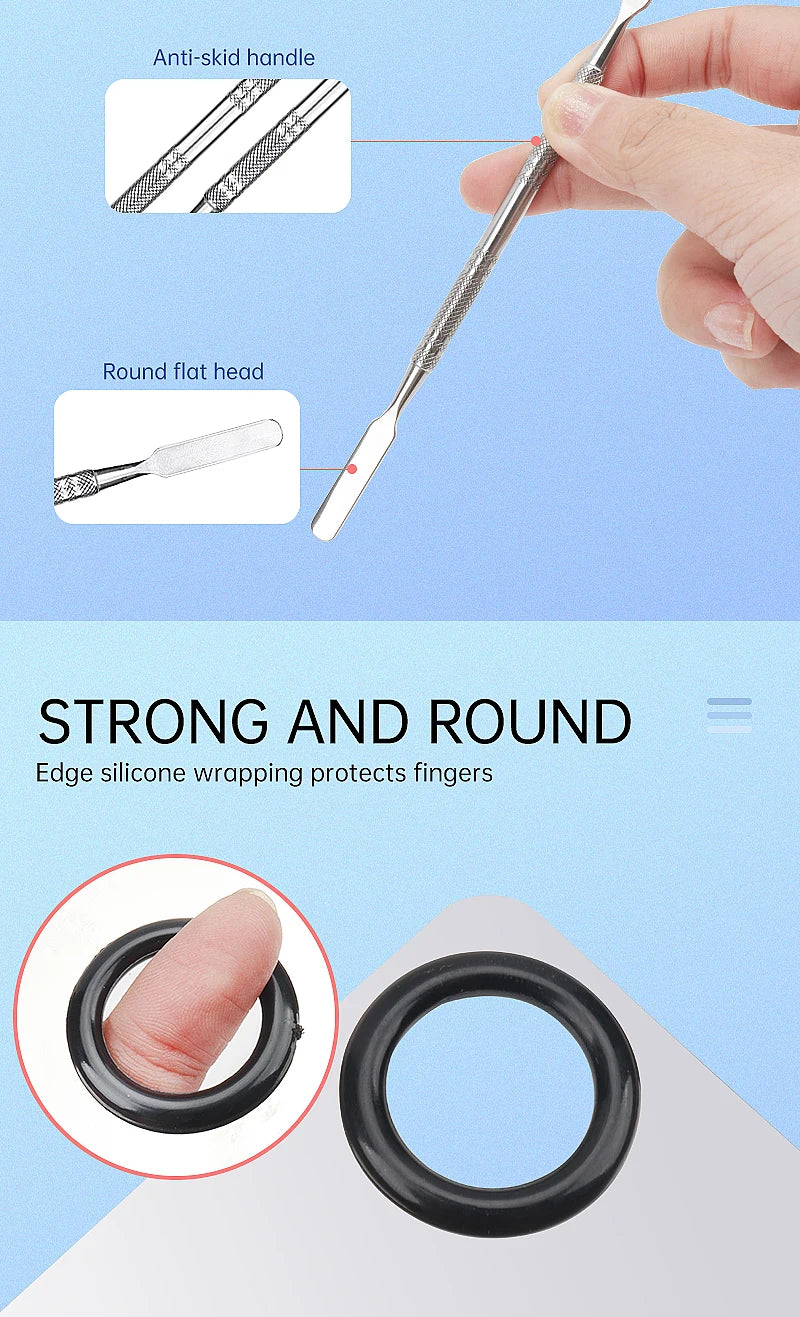 Makeup Mixing Palette Stainless Steel Foundation Lipstick Eye Shadow Mixer Palette with Spatula Rod Color Stick Beauty Tools Set