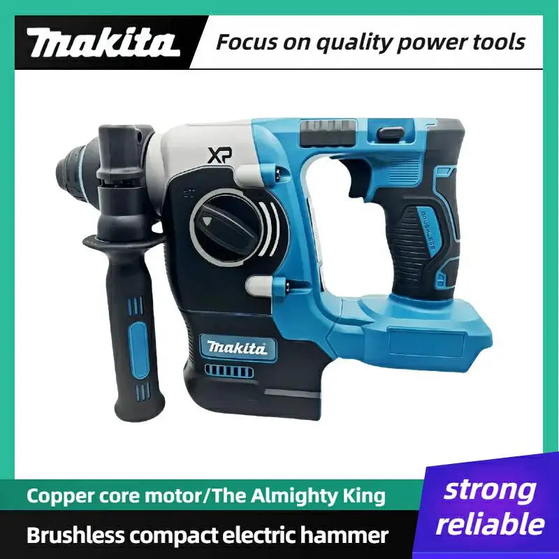 Makita Electric Cordless Brushless Hammer Drill Rechargeable Rotary Hammer Drilling and Chiseling High torque power Tool