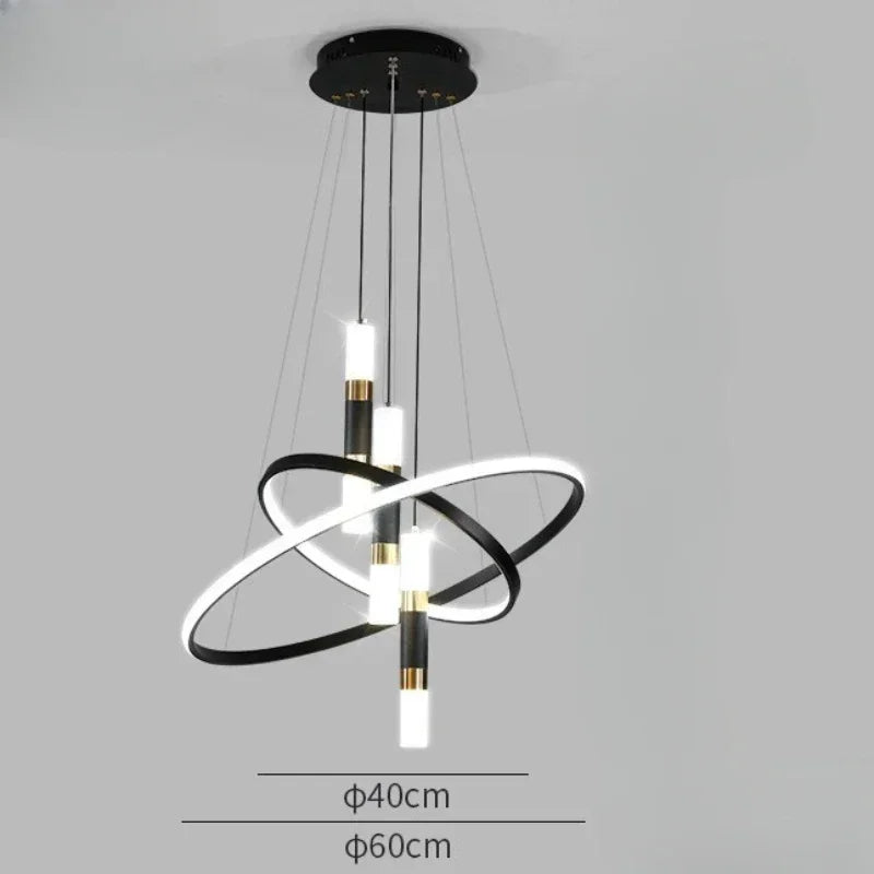 Modern Led Lights Dining Room Decor Chandeliers Simple Ring Living Bedroom Lights Home Indoor Lighting Decorative Pendant Lamps