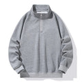 Big Size Clothing Store Sweatshirt Men Half Turtleneck Zip-up Long Sleeve Pullover Male Loose Fit Spring Autumn Large Plus 10XL
