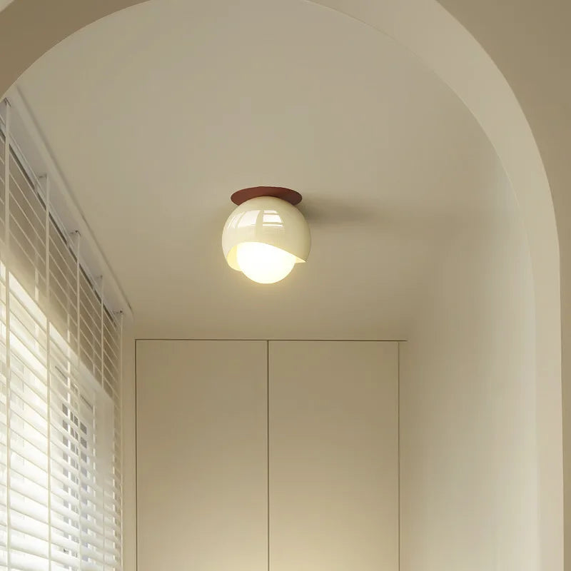 IWHD Glass Iron LED Ceiling Lamp Home Lighting Aisle Restaurant Living Room Light Fixtures Modern Ceiling Lights Decoration