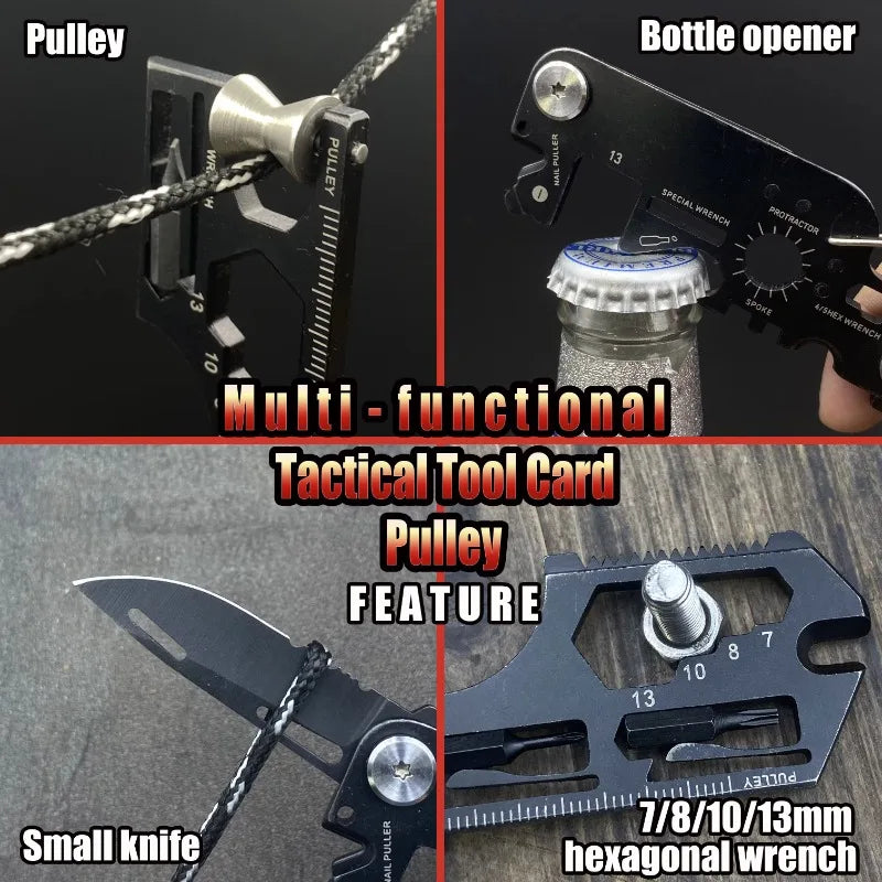 Multifunctional EDC Tool Card Folding Scissor Knife Outdoor Camping Gear