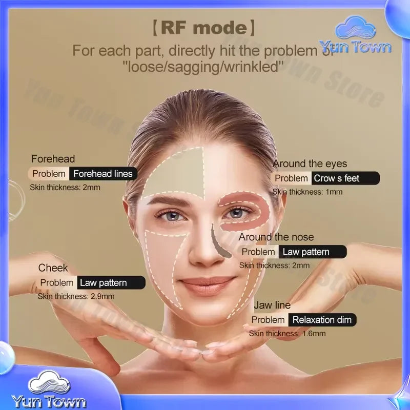 LED Facial Light Therapy Device for Home Use for Face Lifting Massager Skin Rejuvenation Anti Aging Red Blue Light Therapy