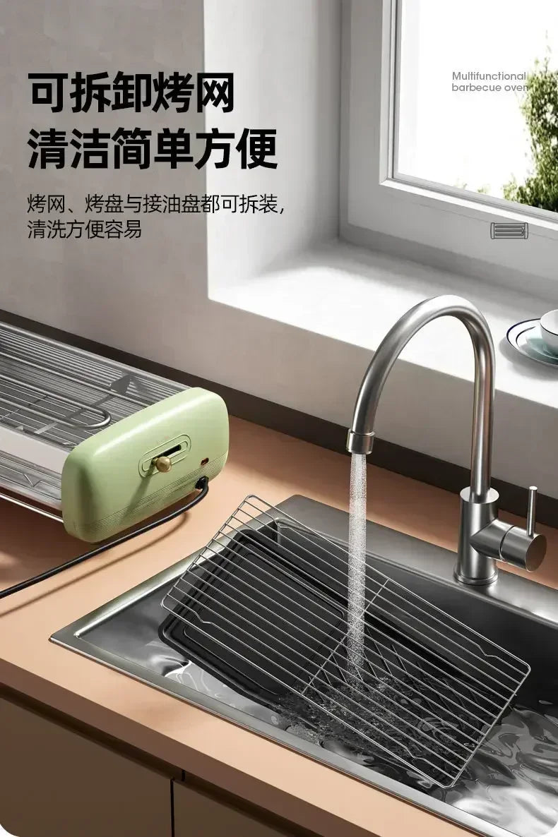 Oven Household Electric Barbecue Pan Smokeless Barbecue Pot Multifunctional Barbecue Oven Indoor220V духовка  electric grills