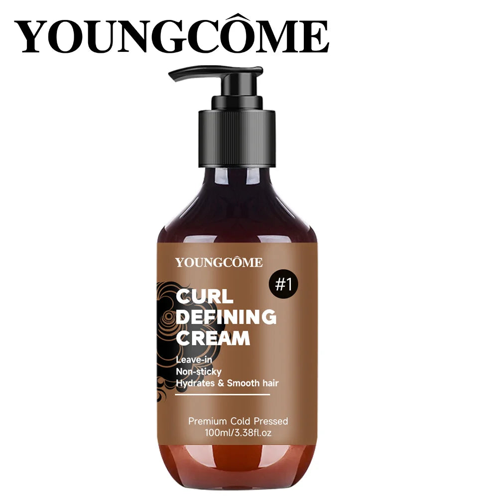 Curly hair Styling cream, moisturizing and smoothing formula, enhances the elasticity and shine of curly hair, easy to set 2025
