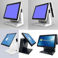 15 Inch Wall Mounted All In One Touchscreen POS Cash Register Single Dual Screen Retail Store Restaurant Ordering Machine