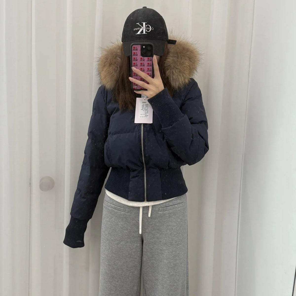 Winter New Women's Faux Fur Hooded Thick Padded Coat Slim Waist Short Cotton Jacket Sweet Style Warm Outerwear Parka