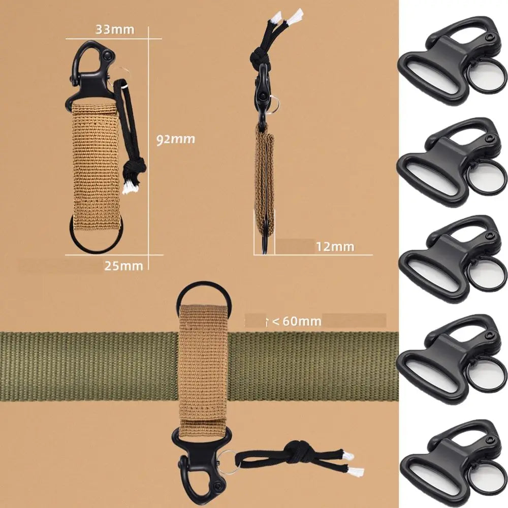 Clasp Outdoor Water Bottle Hanger Webbing Backpack Strap Quickdraw Carabiner Camp Holder Hooks Belt Clip Camping Accessories