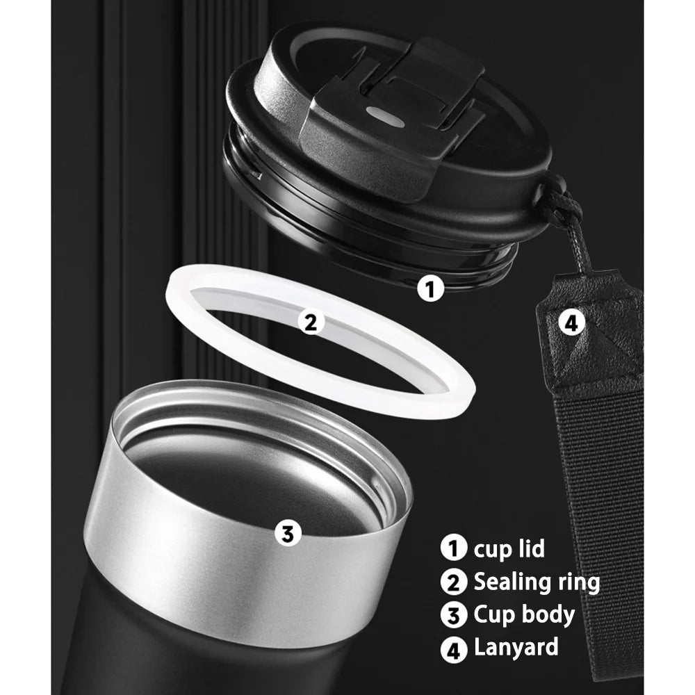 17oz/510ml Insulated Cup 304 Stainless Steel Thermos Coffee Cup Leak-Proof Water Cup with Lid Travel Mug Keep Hot Cold