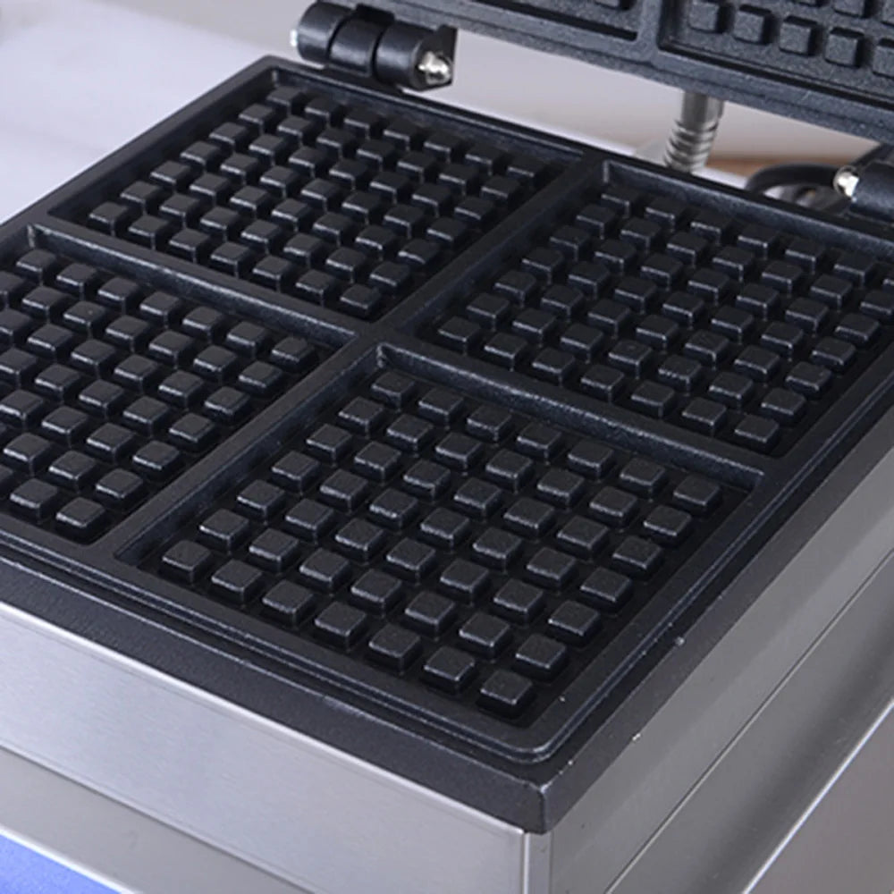Commercial Waffle Maker Electric Muffin Thermal Lattice Cake Making Machine Square Four-piece Lattice Waffle Machine