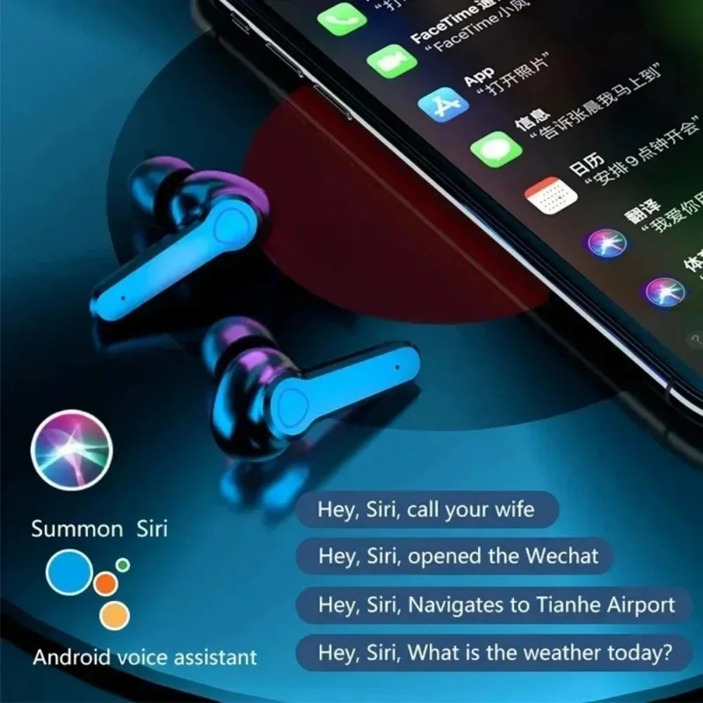 Bluetooth Headset Wireless Tws Gaming Support Noise-cancelling Touch In-ear Mini Emergency Power Bank Headset M19 Earphones