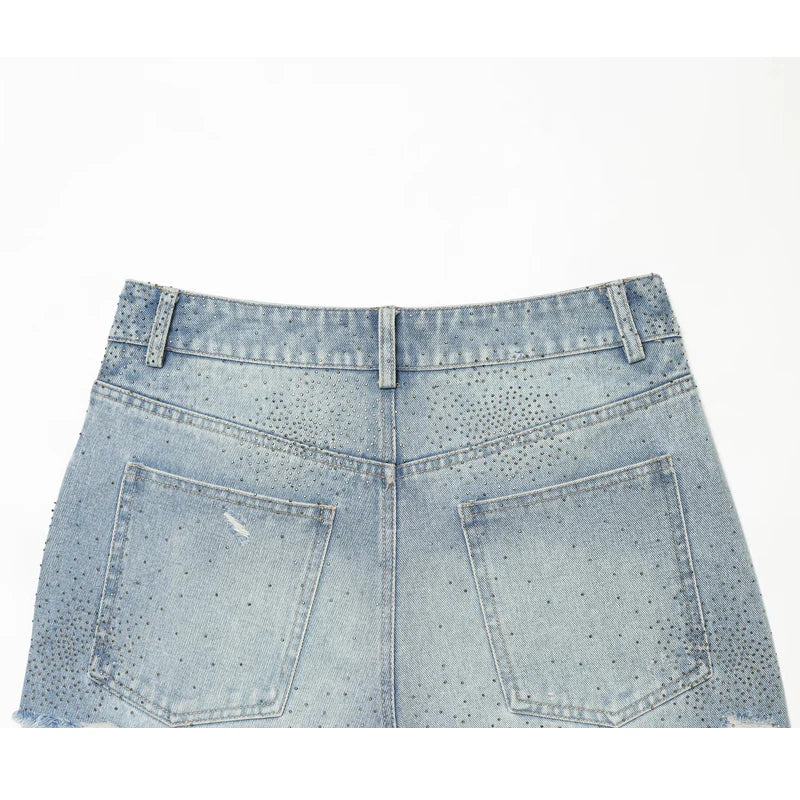MUJER Denim Mini Shorts Women High Waist Bermuda Shorts Woman Summer Jeans Shorts for Women Streetwear Casual Women's Shorts