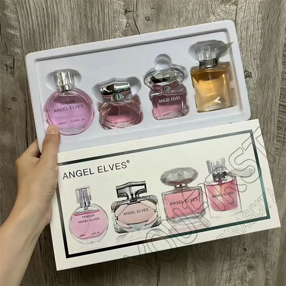 Gift Box 4Pcs Set Perfume Women 120ml Club De Nuit Perfumes De Mujer Lasting Fragrance Parfum Femme Floral Fruity Scent Spray
