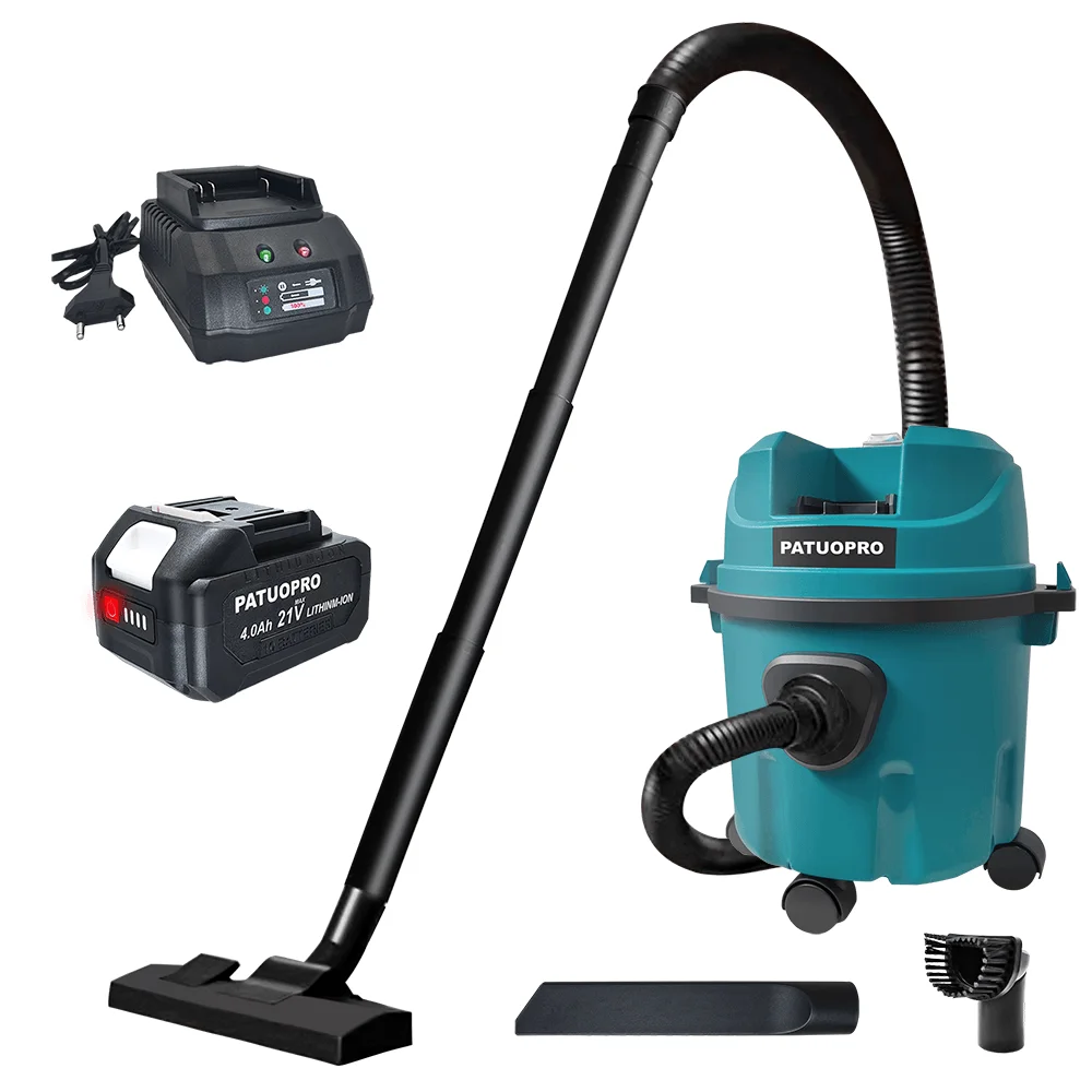 PATUOPRO Cordless Wet/Dry Vacuum Cleaner 10L Multifunction Floor Dust Car Pet Hair Cleaning Power Tool For Makita 18V Battery