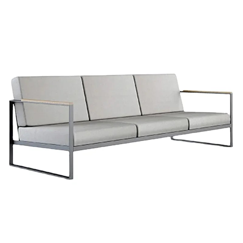 Outdoor leisure iron sofa, courtyard garden villa, hotel, waterproof and sunscreen aluminum alloy sofa
