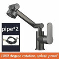 Bathroom Sink Faucet Basin Faucet 1080° Swivel Multifunction Cold and Hot Water Tap Kitchen Sink Faucet 2 Modes Water Tap