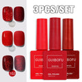 Spring Series 3 Pcs Set 15ml Semi Permanent Nail Polish Set Kit Soak Off Uv Varnish Nail Art For Manicure Nail Design
