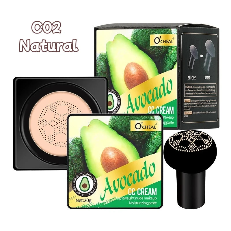 Mushroom Head BB Cream Foundation Cream Full Coverage Natural Nude Face Concealer Moisturizing Waterproof Long Lasting Makeup