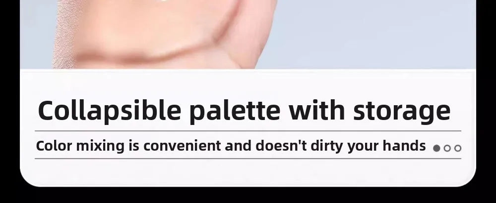 Collapsible Acrylic Foundation Mixing Palette with Storage – Portable Makeup Tool for Artists & Beauty Enthusiasts
