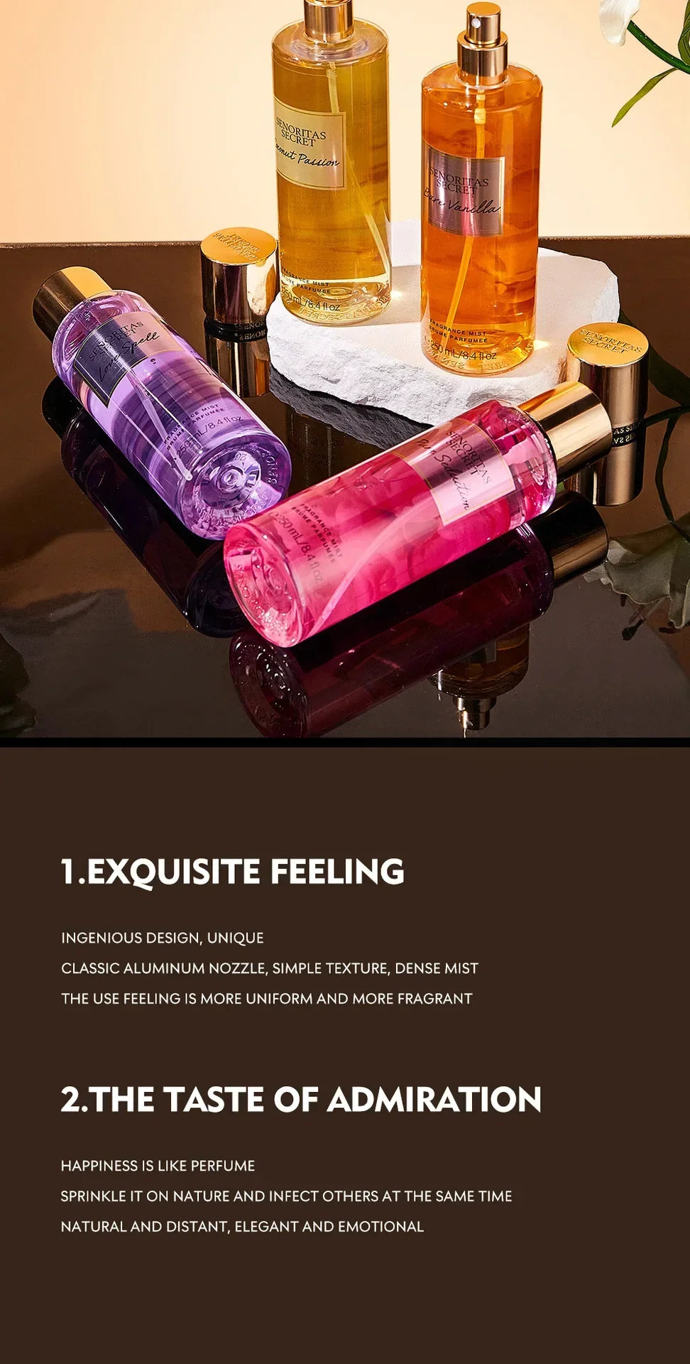 Thai Flower Fruit Perfume Vanilla Fragrance for Women Long-lasting Date Scent Good Girl Parfume Body Spray Floral Mist 250ml