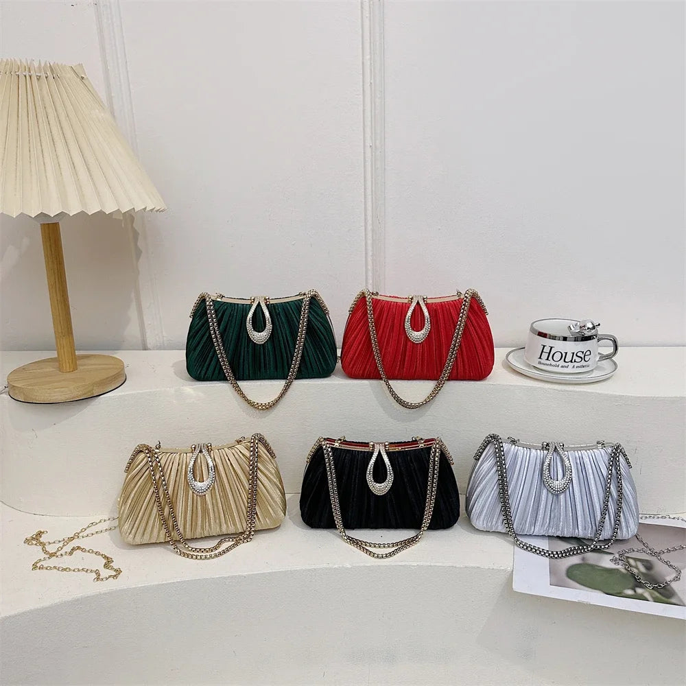 Luxury Sparking Rhinestone Evening Clutch Bags For Women Wedding Prom Dinner Party Gemstone Crossbody Bag 2024 Designer Handbags