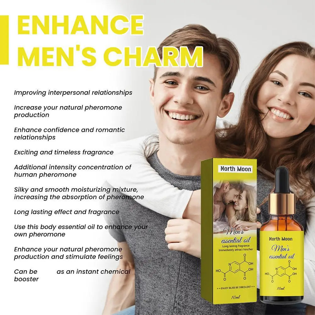 Pheromone Essential Oil Perfume for Men - Intense Fragrance, Designed to Attract Women, Long-Lasting Scent