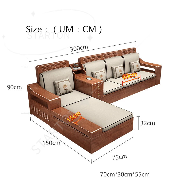 2025 Easy Installation Living Room Sofas Wooden Living Room Furniture Wooden Sofa Frame Fabric Sofa Covers