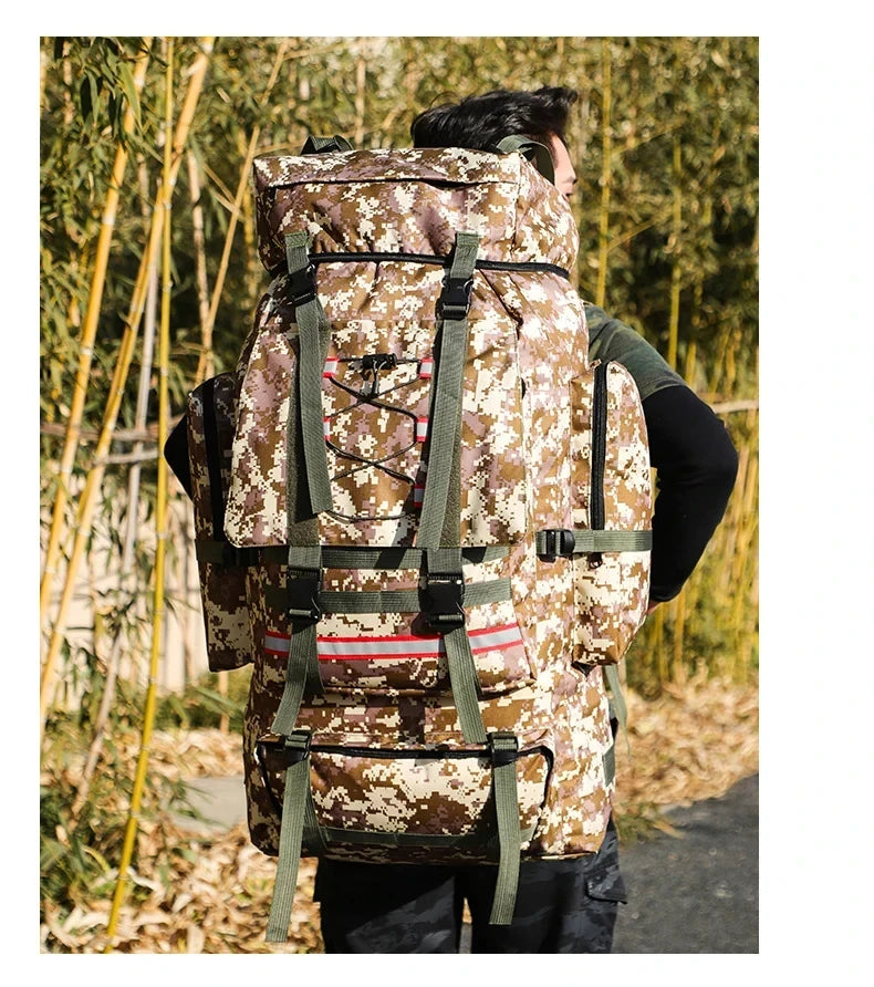Outdoor Climbing Backpack Large Capacity Outdoor Travel Sports Luggage Bag Hiking Trekking Camping Mountaineering Men Rucksack