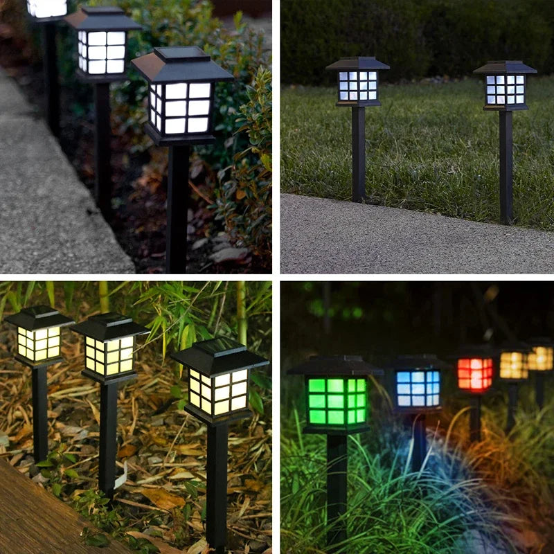 Outdoor Solar Lights Garden Lights Solar Powered Lamp Lantern Waterproof Landscape Lighting Pathway Yard Lawn Garden Decoration