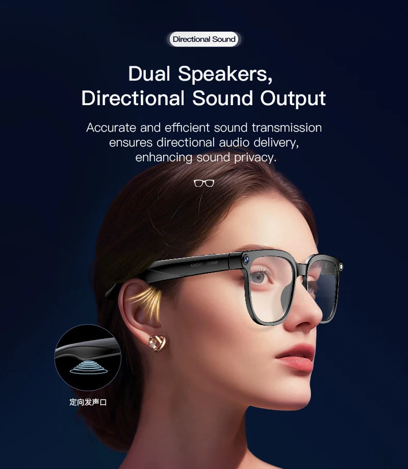 2026 New Smart Glasses Men 4K 8MP HD Camera Video Recording Language Translation ChatGPT WIFI Bluetooth Call Audio Glasses Women