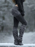 2026 Women's Leggings Green Forest Graphics Outdoor Trousers Polyester Spandex Stretch Elastic Waist Control Streetwear