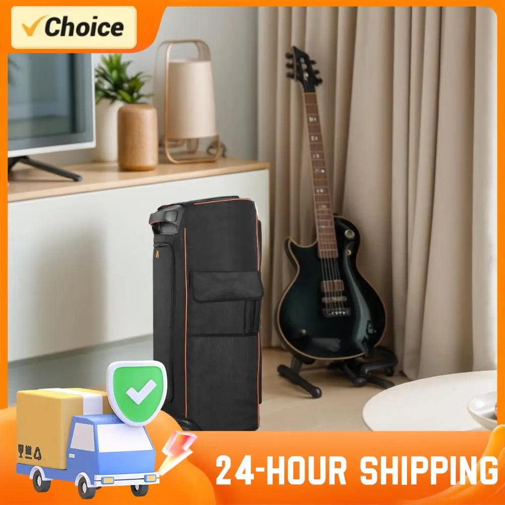 Multifunction Waterproof Speaker Cover for JBL Partybox Ultimate Speaker w/ Storage Pocket Large Capacity Dustproof Protect Bag