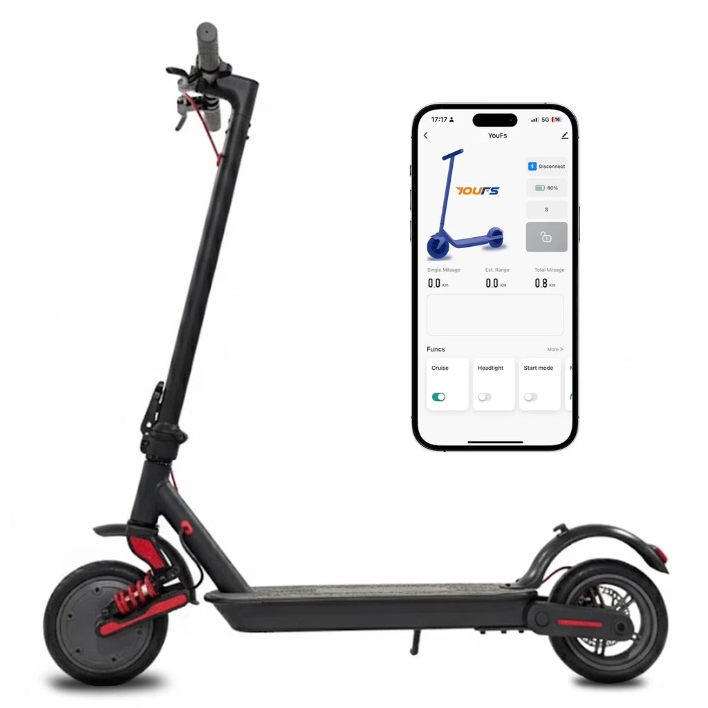 Foldable Smart Electric Scooter for Commuting 36V 500W Motor Escooter 25 Miles Long Range Smart Adult Electric Scooter for APP