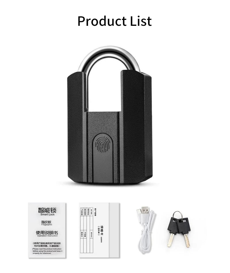 Electronic TTLOCK Fingerprint Padlock Fingerprint Lock App Keyless Biometrics Lock Suit For Suitcases Backpacks Bicycles Lockers
