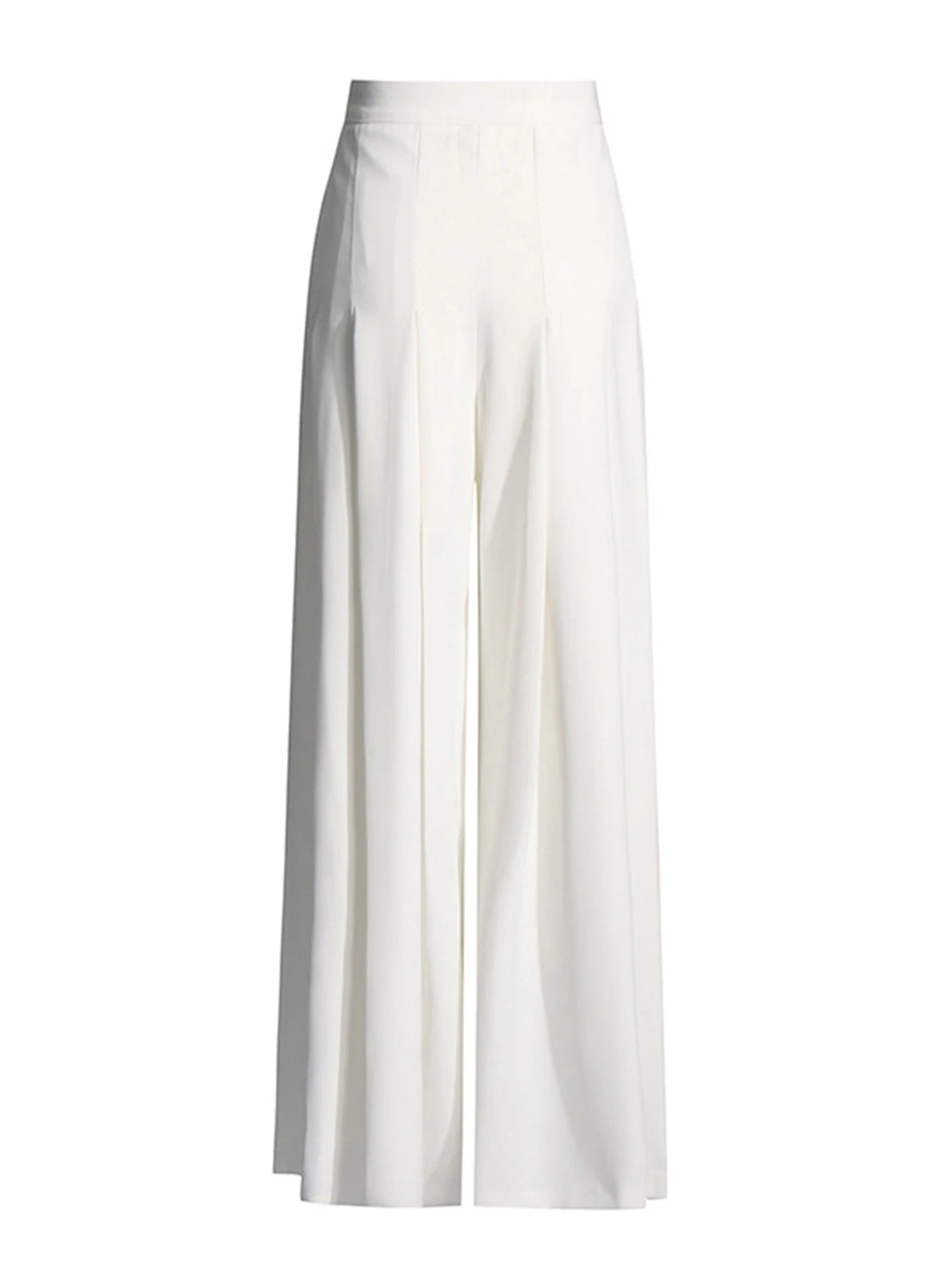High Quality Summer New White Slim Set 2026 Sexy Short Sleeved Pleated Top+High Waisted Wide Leg Pants Party 2 Two-Piece Set