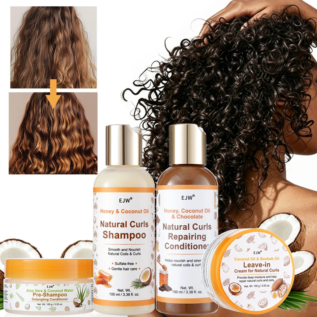 Pre-Shampoo Hair Detangler with Aloe & Coconut | Minimizes Breakage, Hydrates & Strengthens | Pre-Poo Treatment for Natural Curl