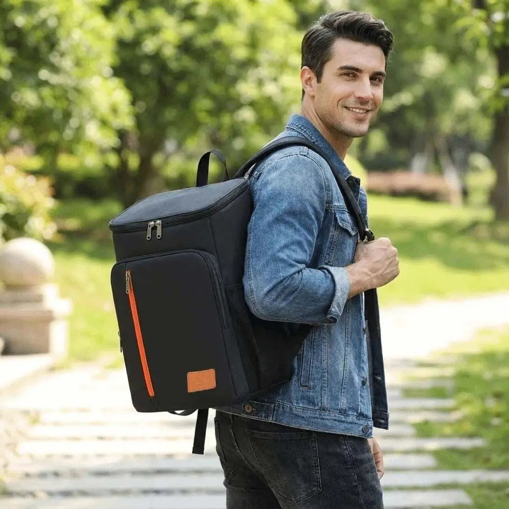 Insulated Backpack Double Shoulder Thickened Portable Thermal Lunch Bag Oxford Fashion Large Capacity Cooler Bag