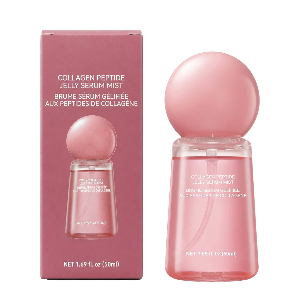 Collagen Peptide Jelly Serum Mist Plumping Smoothing Dry Skin Brighten Firming Deep Hydrating Spray Serum with Collagen Peptides