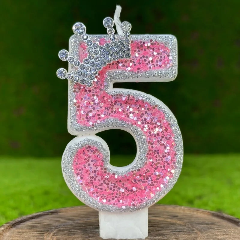 Creative digital birthday candle cake party decoration DIY birthday, crown