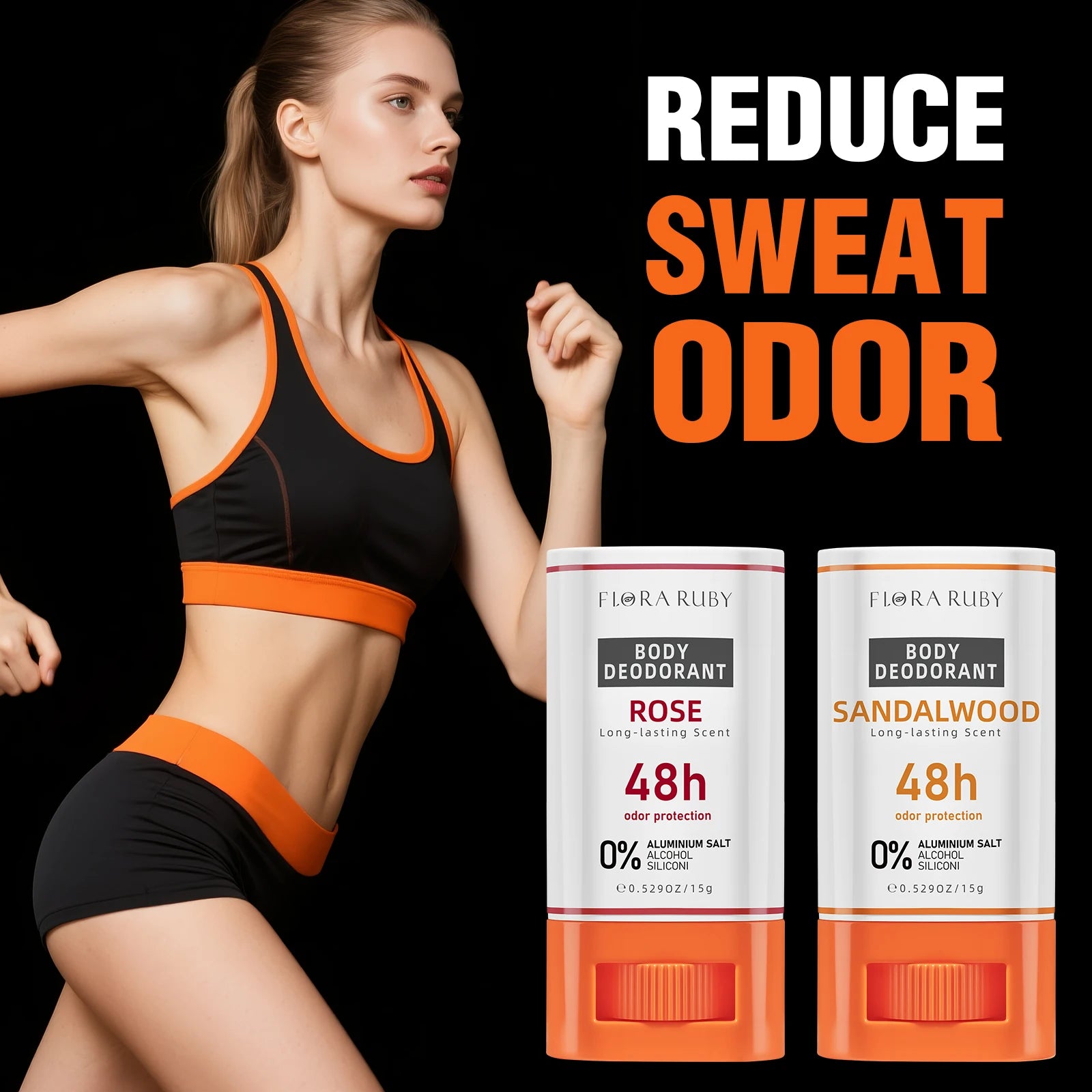 Deodorant Women & Perfume Balm Long-Lasting 48H Pure Sport Fragrance  Scent Deodorizing Preparations Men，Travel Attire 15g/0.6OZ