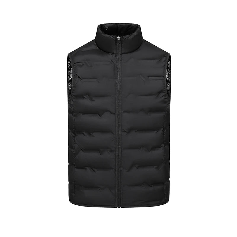 Winter Men Down Vests Mens waterproof Fashion Casual Down Sleeveless Vest Jackets Mens Autumn Couple Lightweight Work Waistcoat