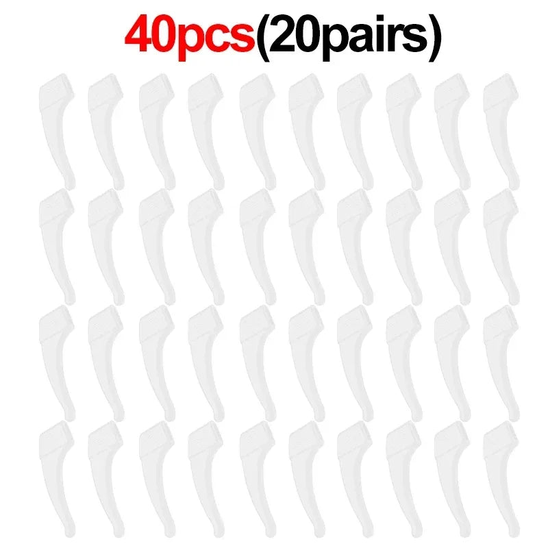 1-20pairs Ear Hook Anti-slip Glasses Leg Ear Sleeve Bracket Fastener Sunglasses Accessories Grip Anti-fall Eyewear Holder