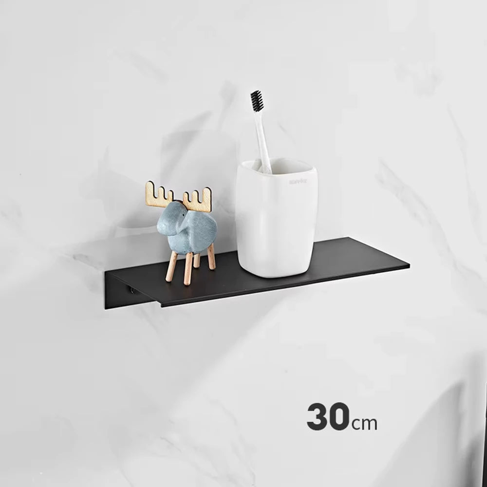 30/40/50CM Bathroom Shelf Aluminum Floating Shelves for Wall Mounted Shower Organiser Kitchen Storage Rack Bathroom Accessories