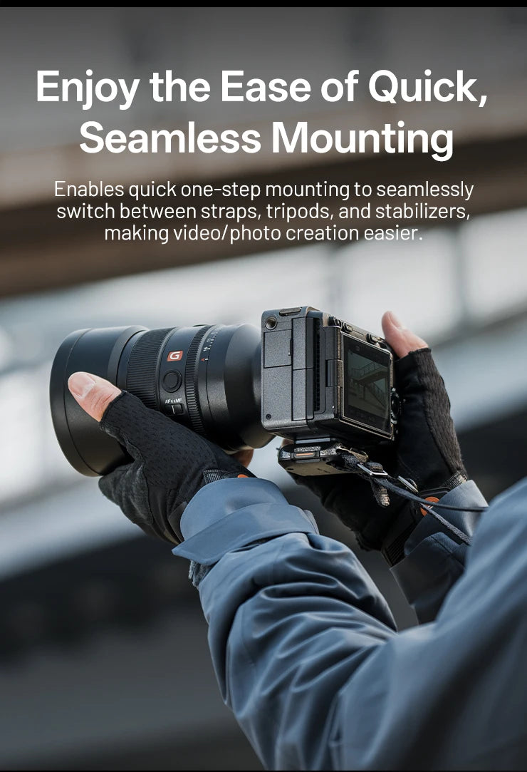 PGYTECH Camera Shoulder Strap Mount Quick Release Clamp & Plate Kit, Aluminum Alloy Arca Swiss Plate Camera Adapter