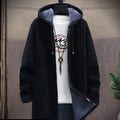 Winter New Arrival Men's Sweaters Hooded Cardigan Coats Men Knitted Jacket Fleece Lining Solid Color Youth Casual Sweater MY324