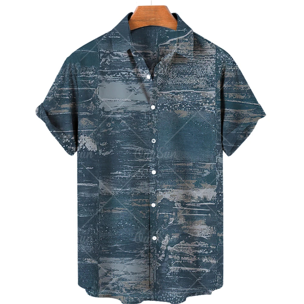Men's Hawaiian Shirts Men's Short Sleeved Vintage Shirt Men's Fashionable Summer Beach Tops Loose And Comfortable men's Clothing