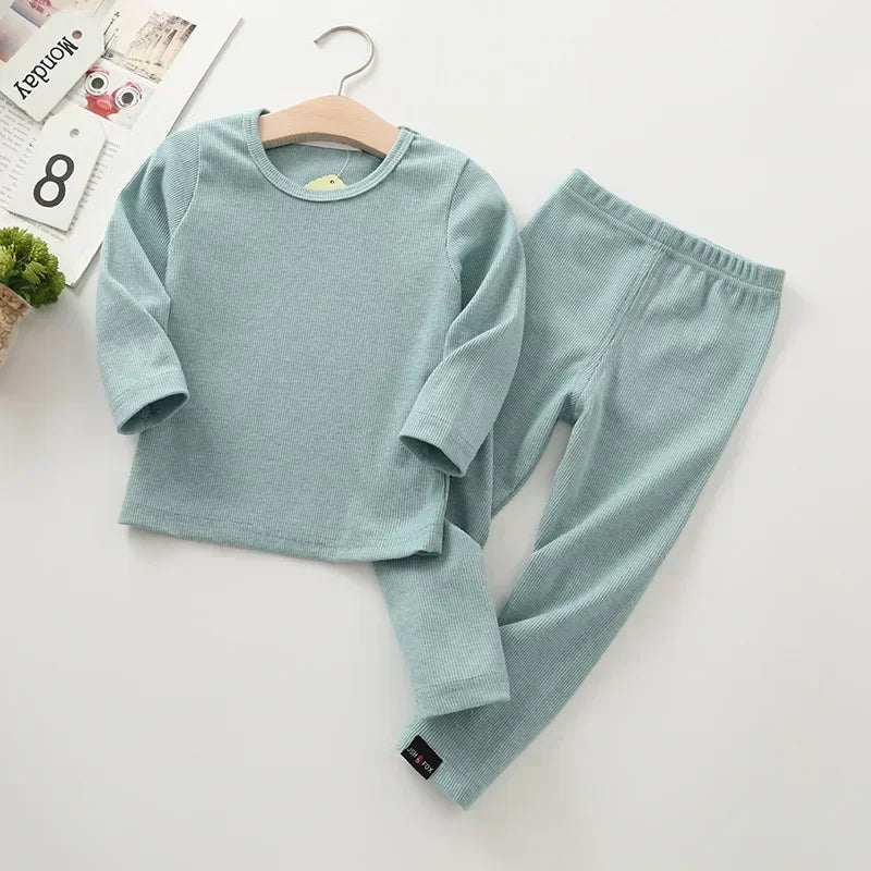 Baby Kids Pajamas Sets Cotton Boys Sleepwear Suit Autumn Girls Pajamas Long Sleeve Pijamas Tops+Pants 2pcs Children Clothing