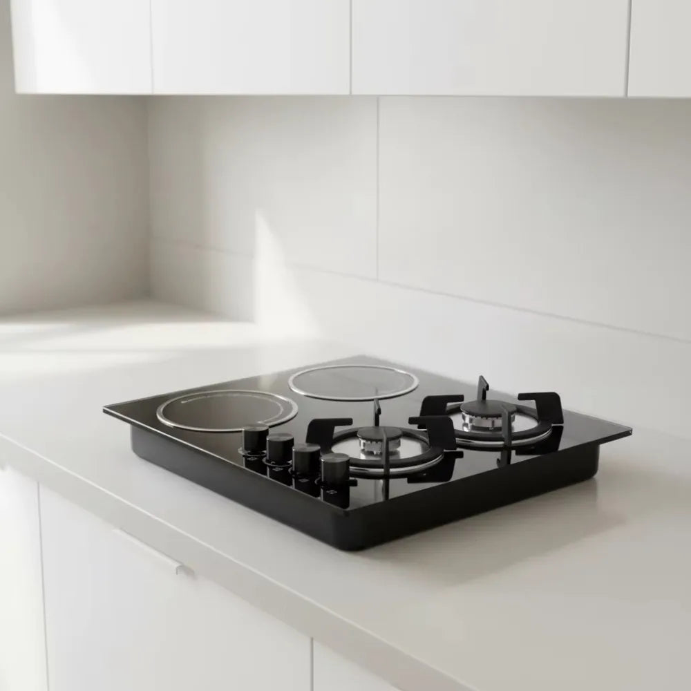 two gas and two electric heating built-in multi-function cooker with Class A energy efficiency, suitable for hotel and home