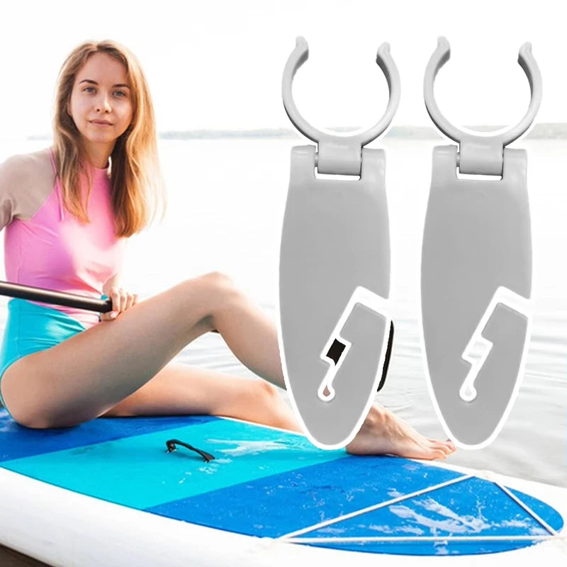 2PCS Stand Up Paddle Board Clips Double for Paddle Board Expandable Fixing Clips Water Sports Supplies